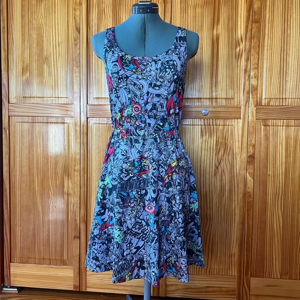 Marvel Hot Topic Superhero Tank Dress Size Small